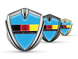 VW Emblem Silicon Badge Luxury Design Alloy Edge